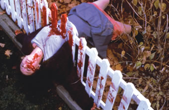 One of the feigned 'death scenes' staged by the Fitzgerald sisters. Kids these days. 