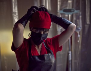 Katharine Isabelle stars as the titular "American Mary", though it's never revealed as to why she's identified as "American." 